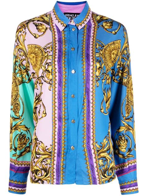 Versace Jeans Couture Baroque Print Shirt Farfetch
