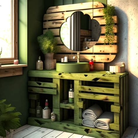 Creative And Budget Friendly Wood Pallet Bathroom Vanity Ideas