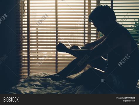 Sad Man Sitting Alone Image And Photo Free Trial Bigstock