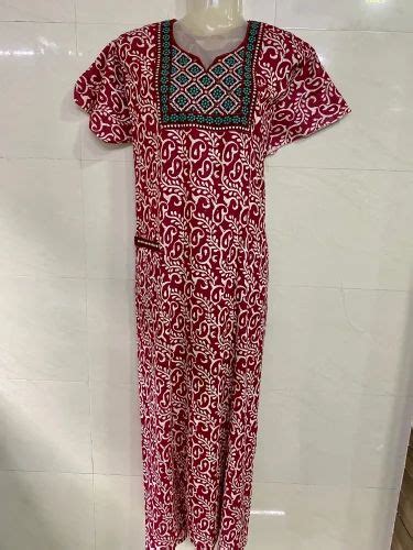 Embroidered Cotton Fancy Embroidery Nighty Regular Fit Size Xl At Rs 184piece In Ulhasnagar