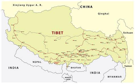 Tibetan Plateau On World Map