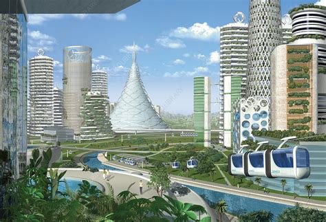 Futuristic Eco City Conceptual Image Stock Image C0147111