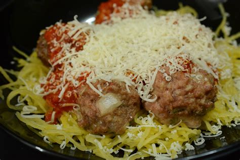 Spaghetti Squash With Meatballs Caveman Keto
