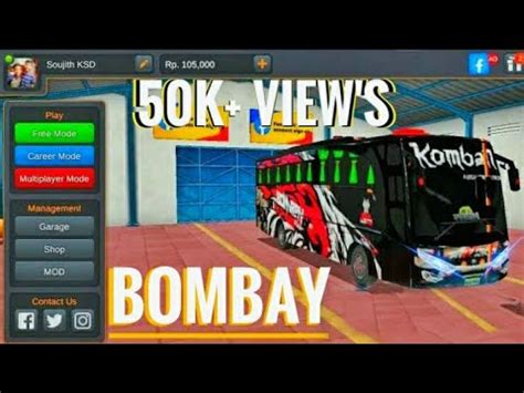 Komban bus skin pack bus mod : Komban Bombay Livery Download For Bus Simulator Indonesia ...