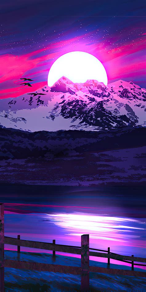 1080x2160 Resolution Mountains Sunrise Nepal Illustration One Plus 5t