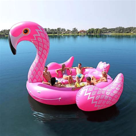530cm Giant Inflatable Flamingo Pool Float For 6 People Perfect For