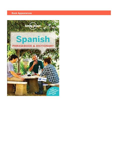 view pdf lonely planet spanish phrasebook dictionary full online
