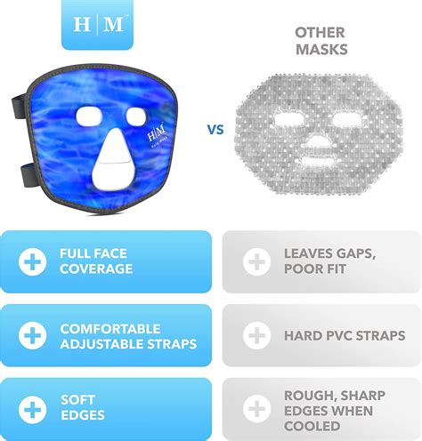 Cooling Face Mask Halo Mask Hot Or Cold Face Ice Pack For Depuffing