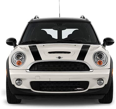 Set Of Bonnet Hood Stripes Decal Sticker Graphic Compatible With Mini