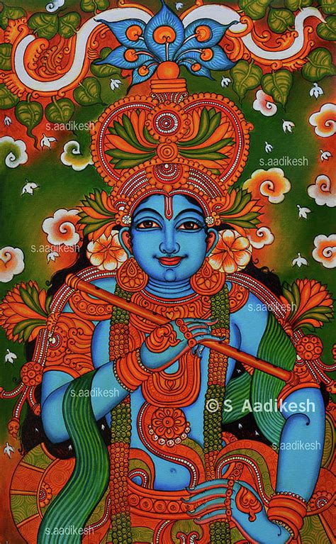 Krishna Mural Painting By S Aadikesh Pixels