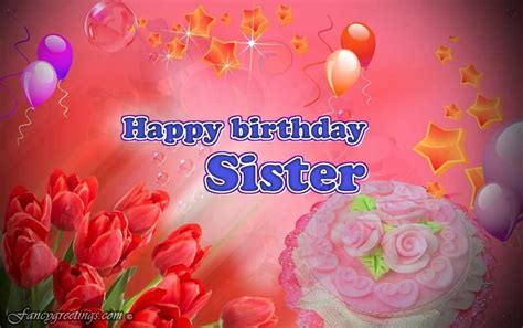 Make birthday greetings card for sister bday. Happy Birthday Sister Ecard / Greeting Card @ Fancygreetings.com