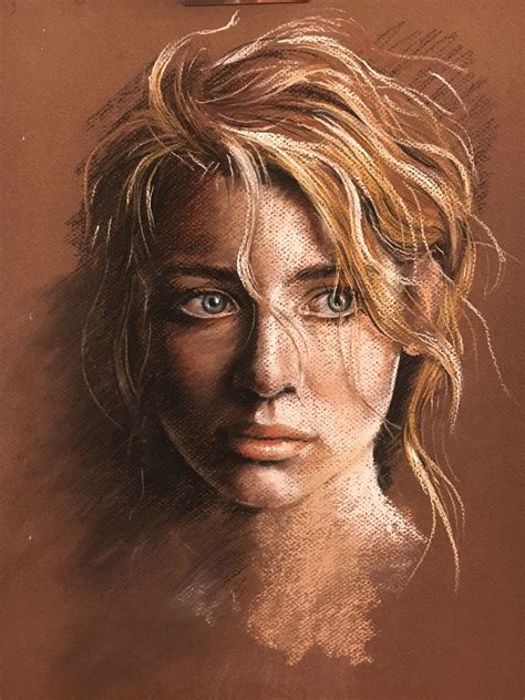 Painting By Nooshfar Vassei Pastel Portraits Portrait Drawing