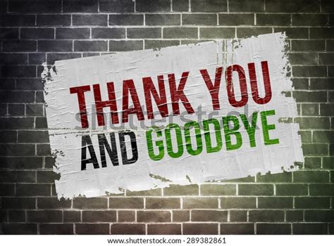 Thank You Goodbye Stock Illustration 289382861