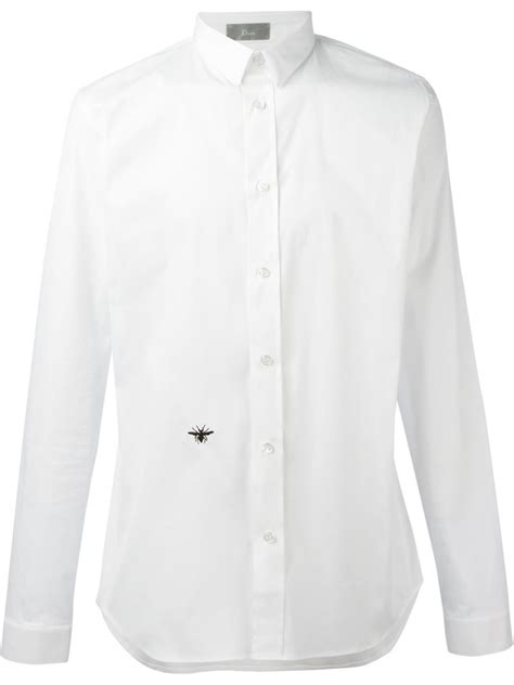 Check out our mens dior shirt selection for the very best in unique or custom, handmade pieces from our clothing shops. Dior Homme Embroidered Bee Shirt in White for Men - Lyst