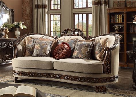Hd 1623 Homey Design Upholstery Living Room Set Victorian European