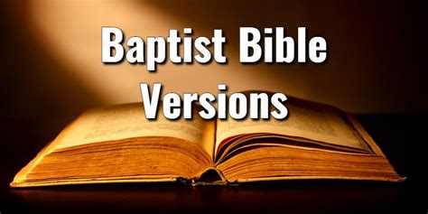 Baptist Bible Versions Comparison List With Chartlords Library