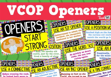 vcop openers teacher resources and classroom games teach this teaching writing teaching