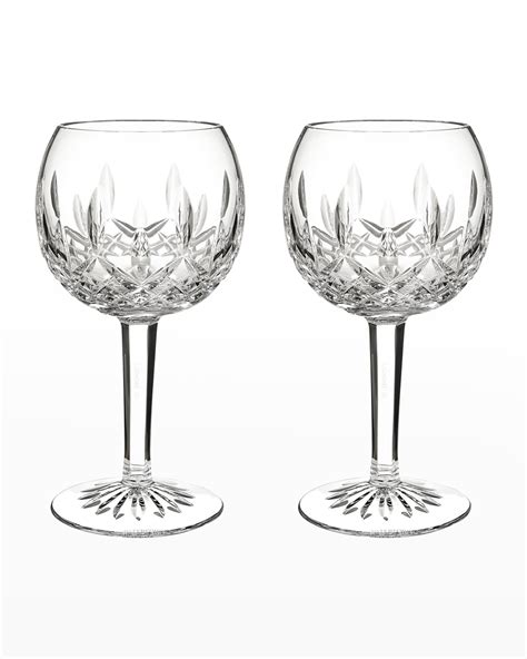 Waterford Crystal Lismore 1952 Mastercraft Oversized Balloon Wine Glasses Set Of 2 Horchow
