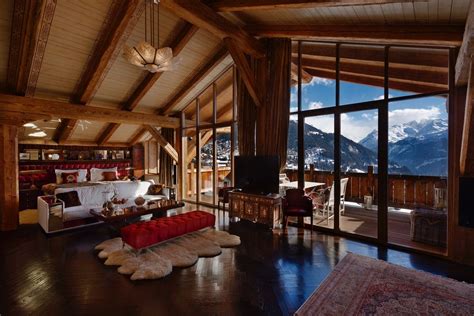 Beautiful Interior With Stunning View On The Swiss Mountains