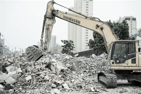 Demolition Of Buildings In Urban Environments Stock Photo Image Of