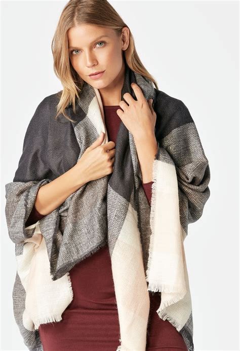 Blanket Scarf Accessories In Blush Multi Get Great Deals At Justfab
