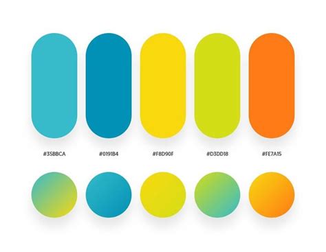 Blue, yellow, green, orange color schemes & gradient palettes | Orange