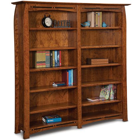 Boulder Creek Double Amish Bookcase Amish Furniture Cabinfield
