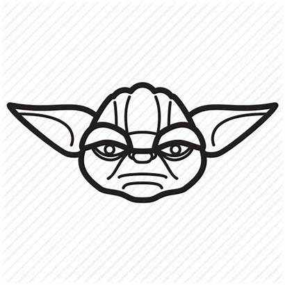Yoda Wars Star Icon Jedi Drawing Starwars