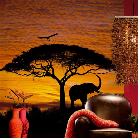 African Sunset Wall Mural |Mid-size Wall Murals |The Mural Store