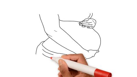 How To Draw Pregnant Belly Ii Easy Step By Step Youtube Otosection