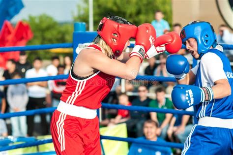 Girls In Boxing Competition Editorial Photography Image 50925252