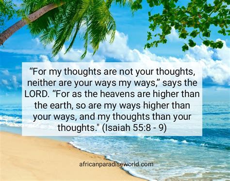 My Thoughts Are Not Your Thoughts Said The Lord In Isaiah 558 9