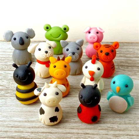 Cutie Animals In 2021 Clay Crafts For Kids Diy Clay Crafts Easy