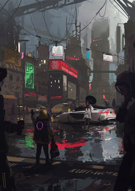 Wallpaper Cyberpunk Artwork City Futuristic Science Fiction Concept Art Ismail Inceoglu