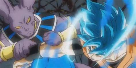 Super Dragon Ball Heroes Teaser Highlights Super Saiyan Blue Goku Vs Beerus