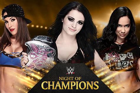 Wwe Night Of Champions 2014 Match Card Preview Nikki Bella Vs Paige