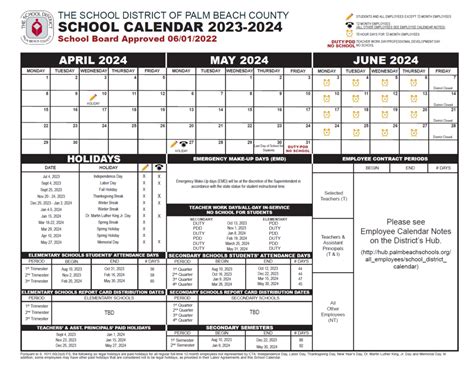 2025 School Calendar Palm Beach County
