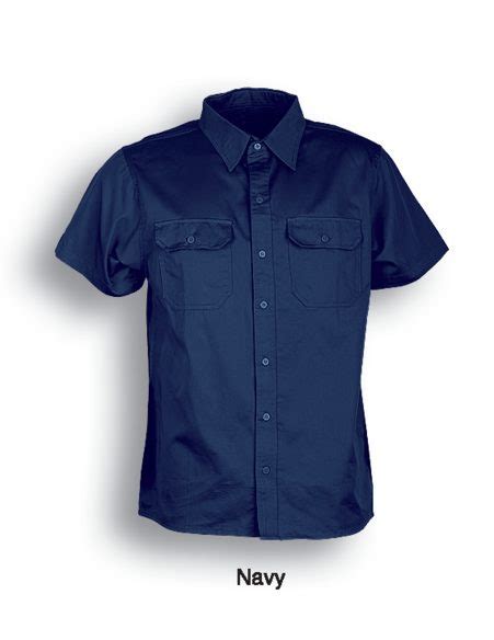 Cotton Drill Short Sleeve Work Shirt Ws0679 Aceit Australia
