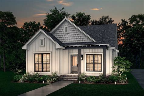 Narrow Craftsman House Plan With Front Porch Bedroom