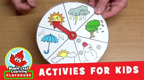 Weather Wheel Activity For Kids Maple Leaf Learning Playhouse In 2020