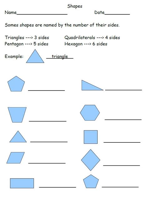 Free Printable Geometry Worksheets For 2nd Grade