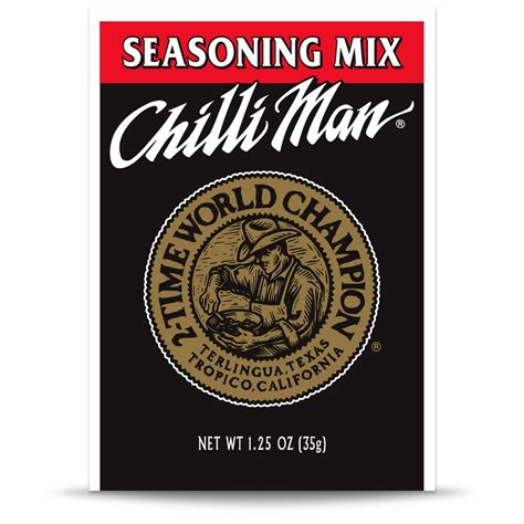 24 Pack Chilli Man Chili Seasoning Mix 125 Ounce Packs New