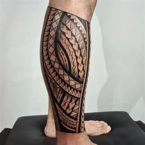 Hawaiian Leg Tattoos For Men