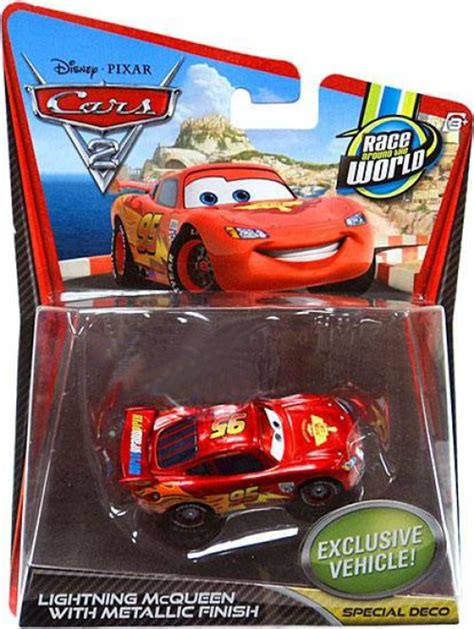 Disney Pixar Cars Cars 2 Main Series Lightning Mcqueen With Metallic