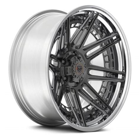 4play® 4pf8 Wheels Brushed Gunmetal Center With Polished Lip Rims