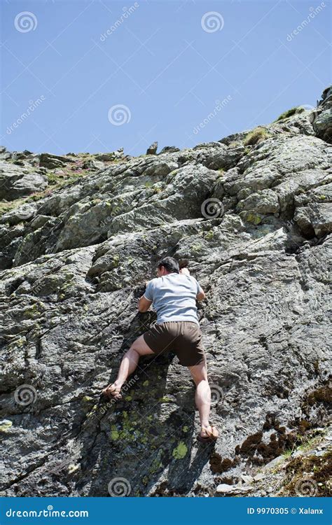 Strong Man Climbing Mountain Royalty Free Stock Photo Image 9970305