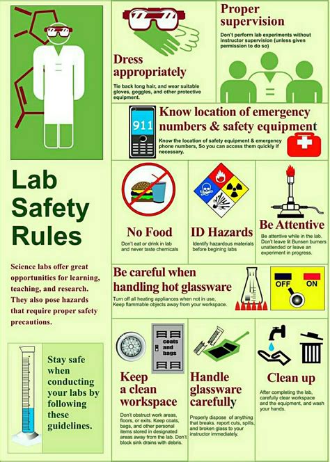 Safety Precautions In The Laboratory Lab Safety Poster Lab Safety Rules Lab Safety