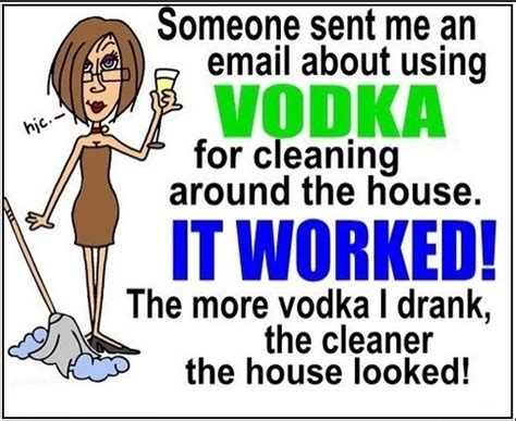 Funny house cleaning quotes meme image 11 | quotesbae: Cleaning With Vodka Pictures, Photos, and Images for ...