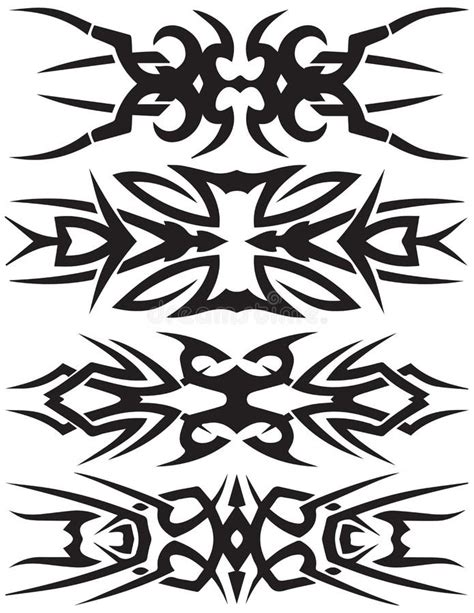 Conjunto De Maoríes Tatuajes Tribales Vector Ilustración Póster