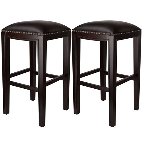 Best Backless Oak Wood Stools For Kitchen Counter Home And Home